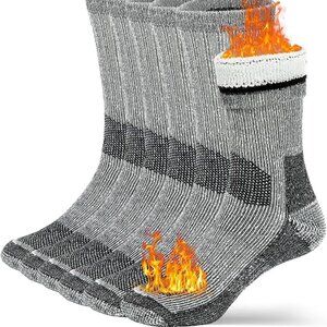 Buttons & Pleats Wool Socks for Men Women Merino Thermal Warm Cozy Winter Fuzzy